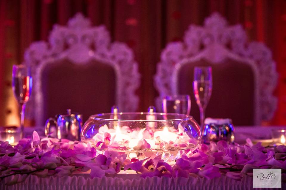 Sweetheart table decoration