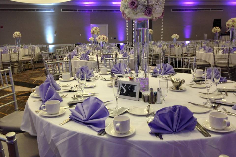 Lavendar and White Reception