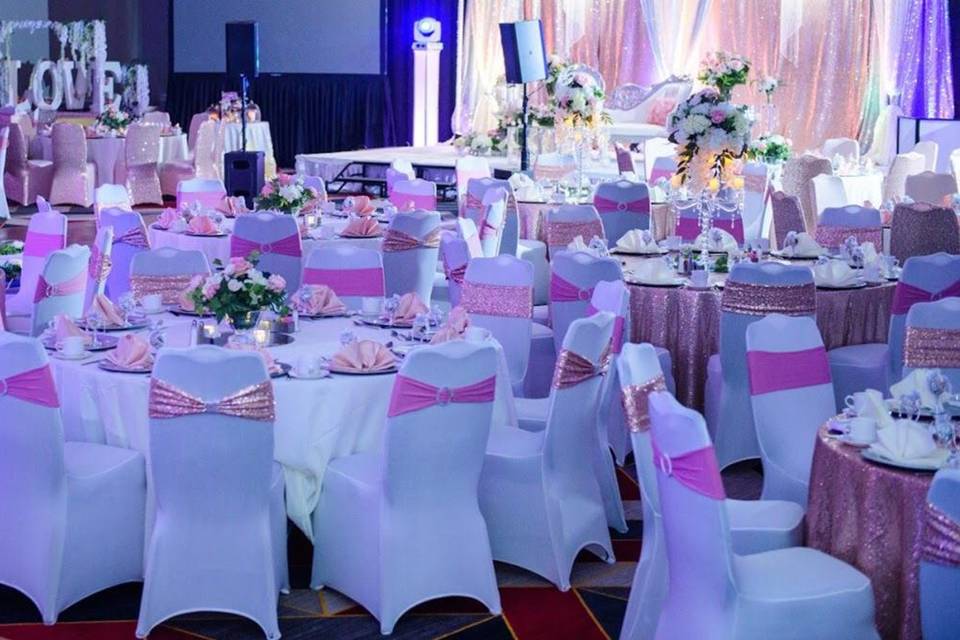 Pink and White Reception