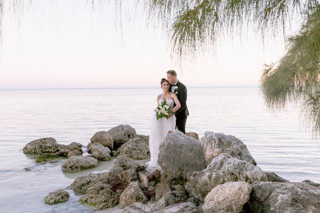 Palm tree wedding portraits