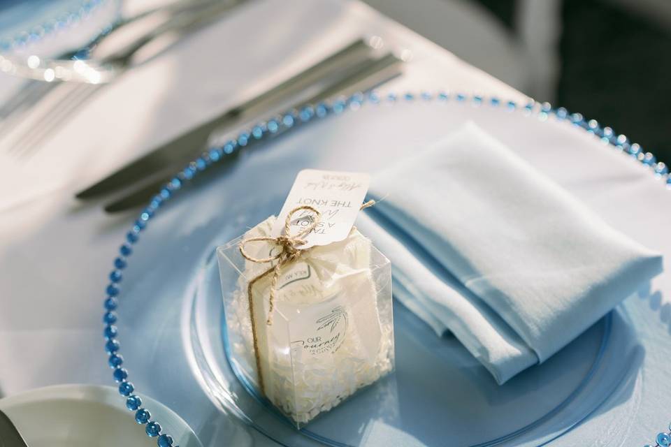 Coastal wedding decor