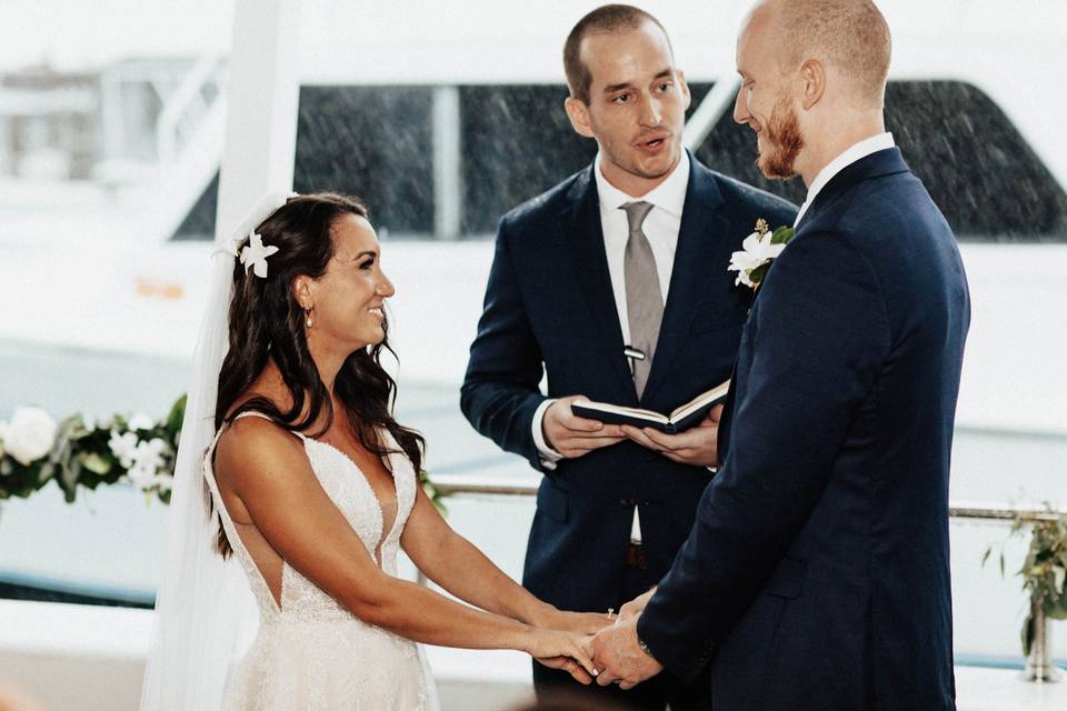 Stormy Dockside Ceremony