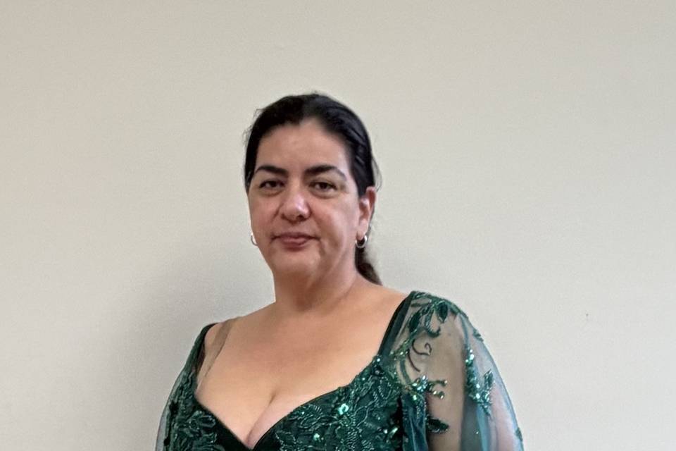 MQ2173 Hunter Green Short Sleeve Plus Size Mother of the Bride Dress.jpeg