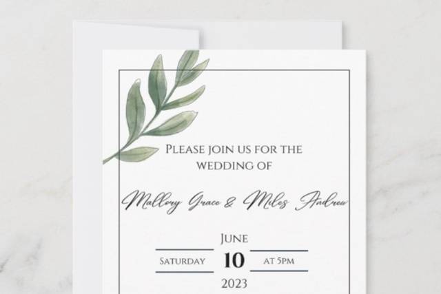 Botanical Bridal Shower Invite