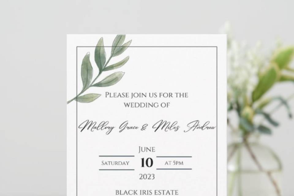 Botanical Bridal Shower Invite