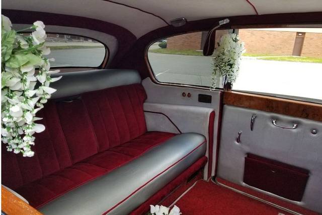 interior de la limusina rolls royce stretch