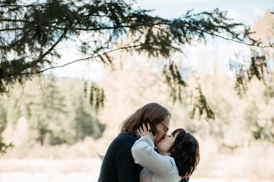 Couple kissing