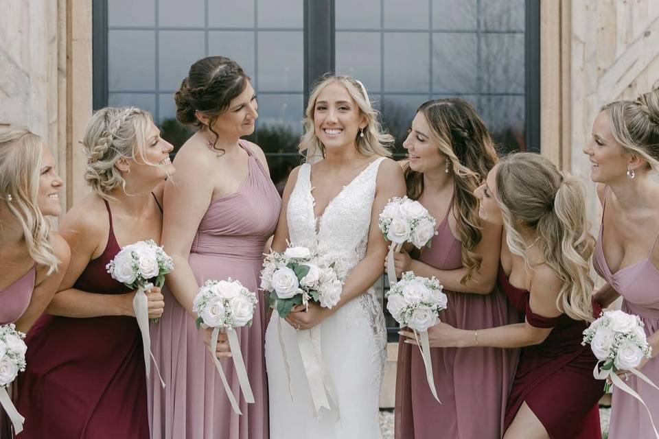 Bride & some bridesmaids