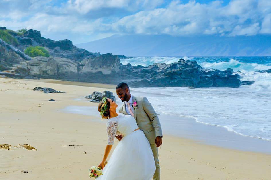 Beach wedding in Maui, Hawaii