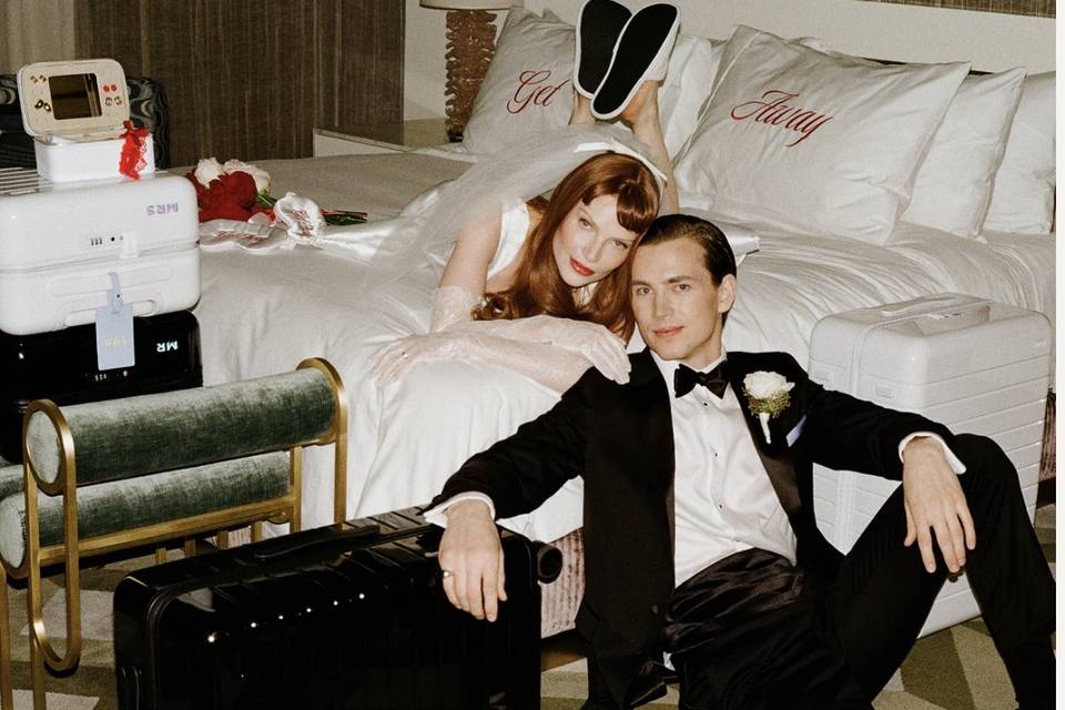 Groom bride honeymoon