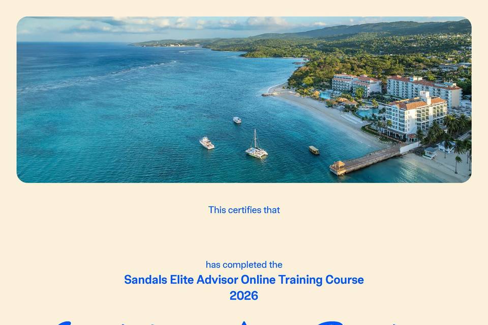 Sandals Cert