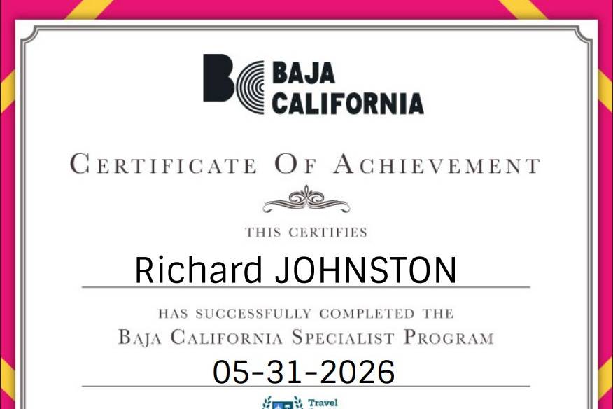 Baja CA Certification