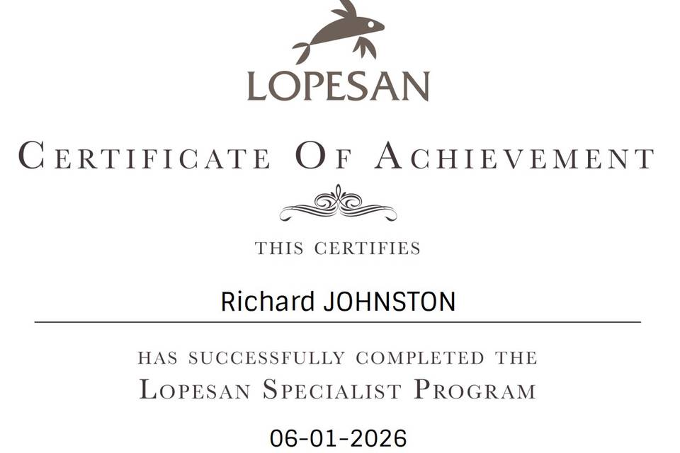 Lopesan Certification