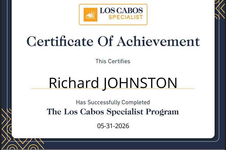 Los Cabo Certification