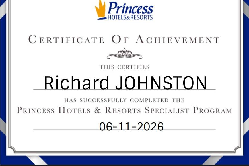 Princess Resort Certification