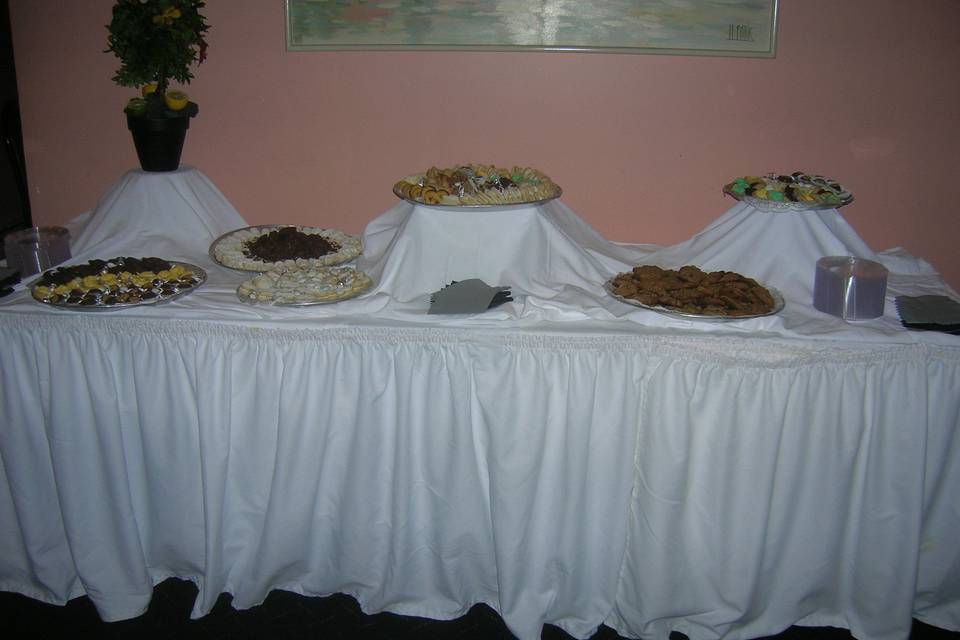 Buffet table