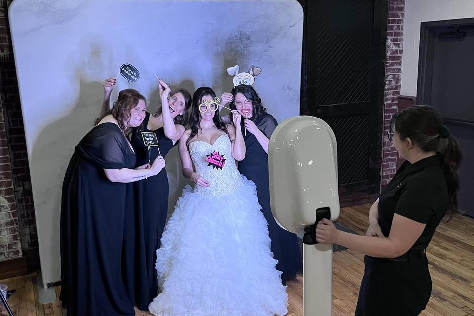 Photo booth bride