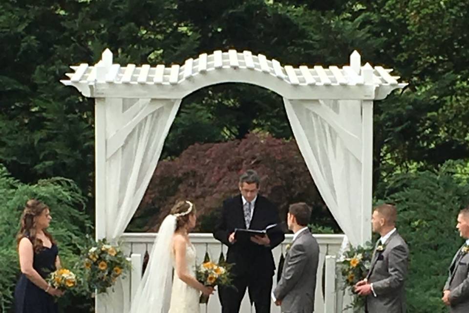 Outdoor wedding ceremony