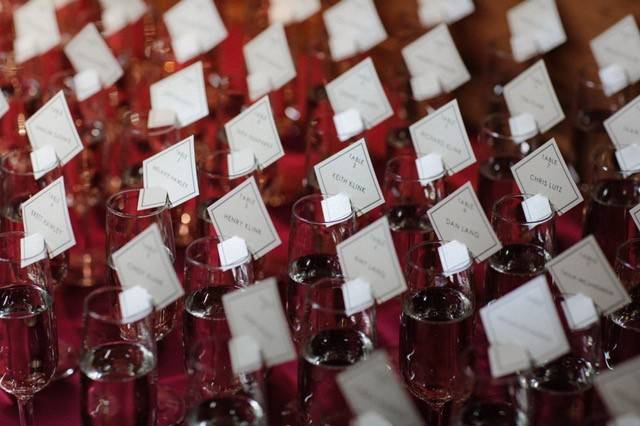 Champagne Glass Place Cards