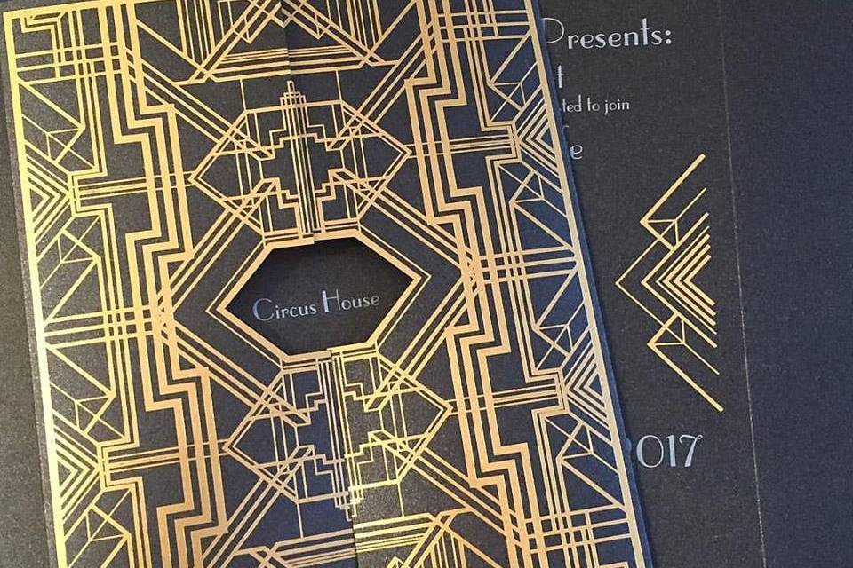 Gatsby Inspired Invitation