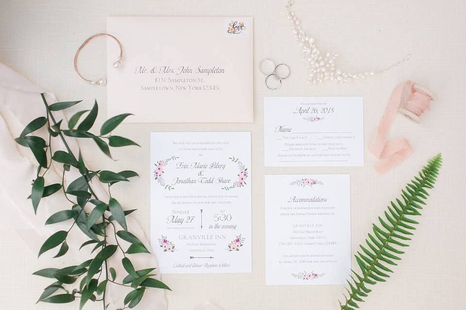 Floral Bracket Invitation