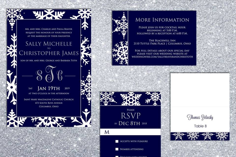 Snowflake Invitations