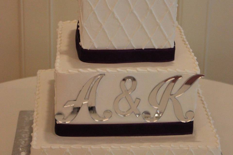 Square tiers w/Monogram