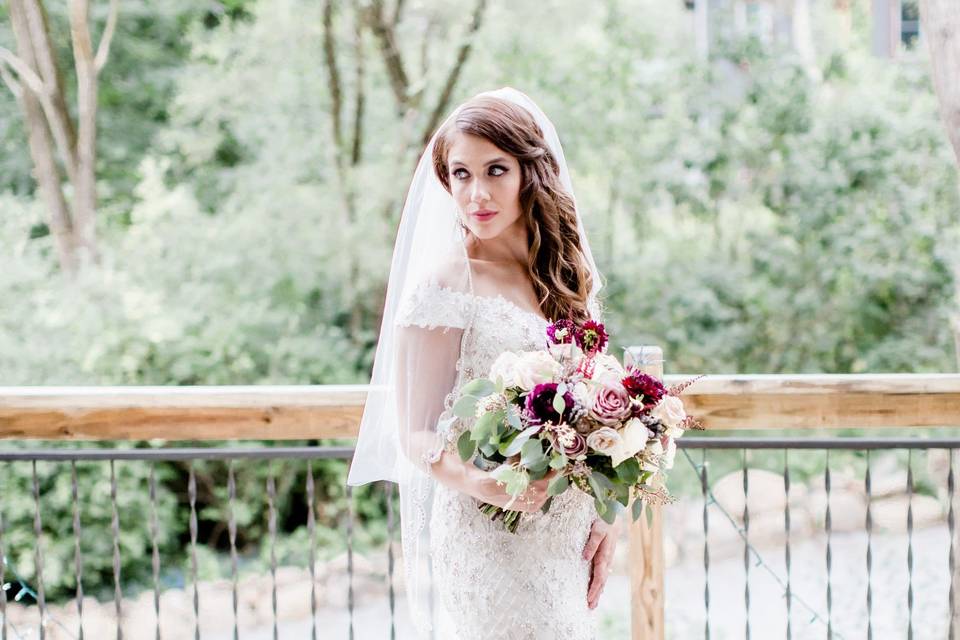 Blue dress barn wedding flower