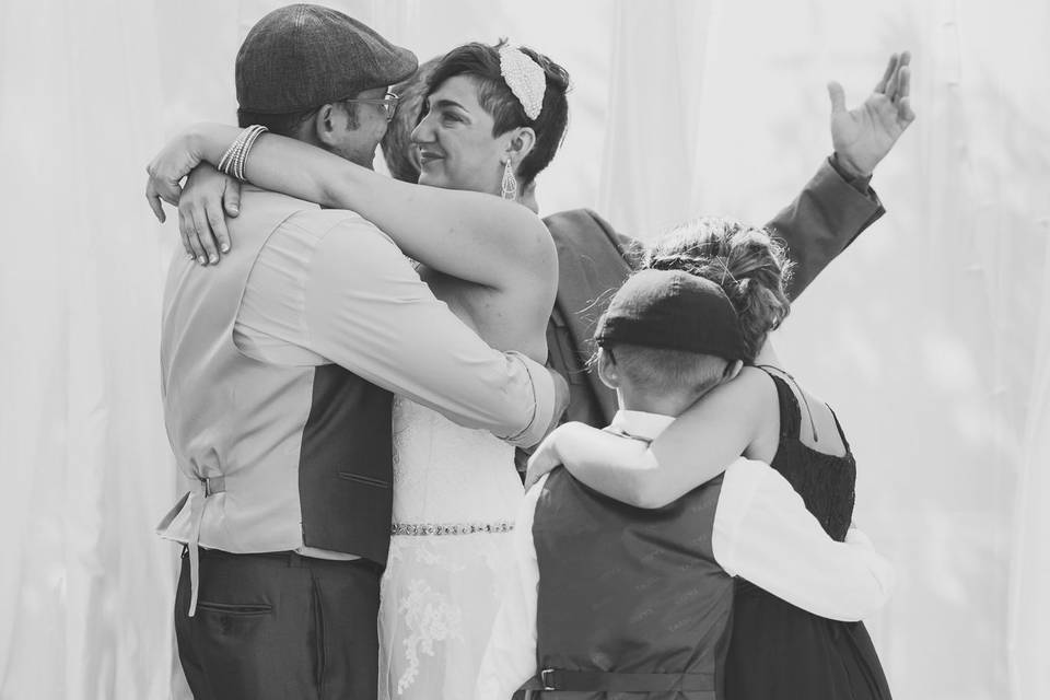 Sweet moment watching their mama get married to their new stepdad.