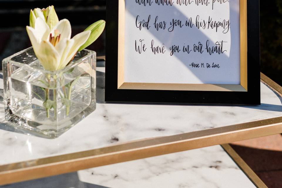 Hand Lettered Poem