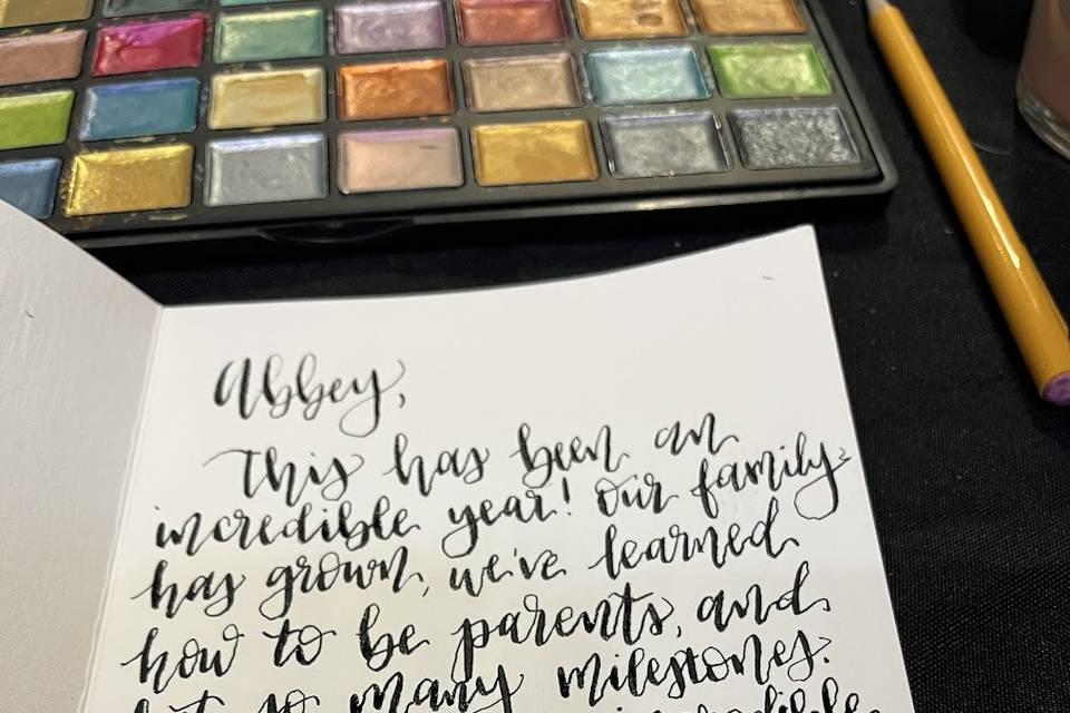 Custom Calligraphy Love Letter