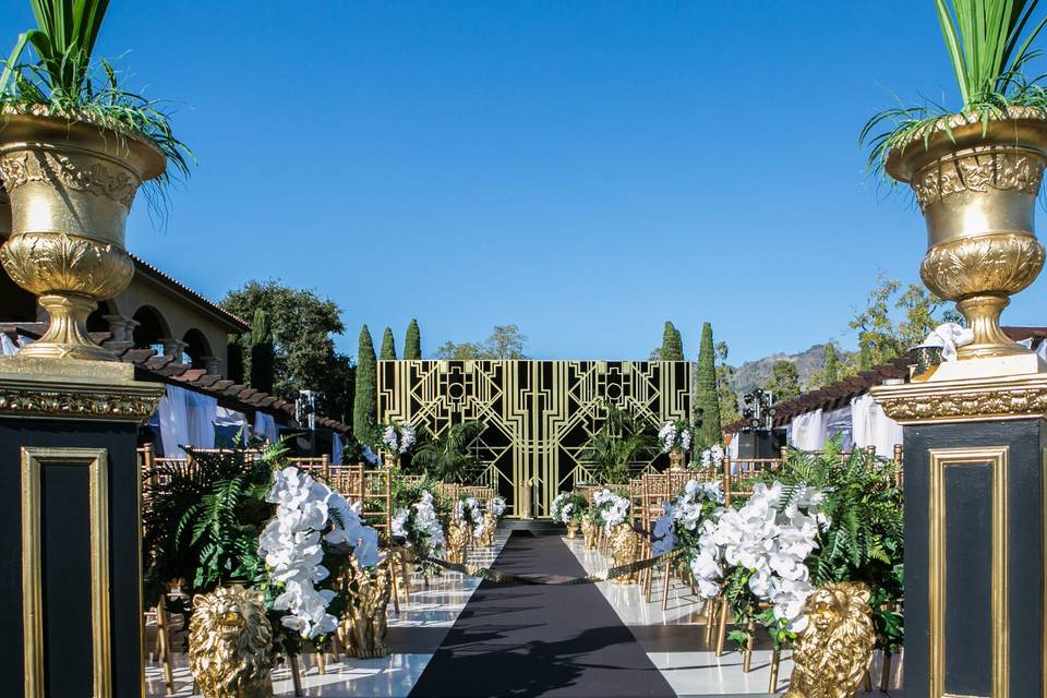 Wedding ceremony area