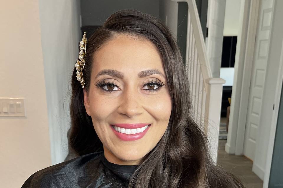 Bride, hair and makeup