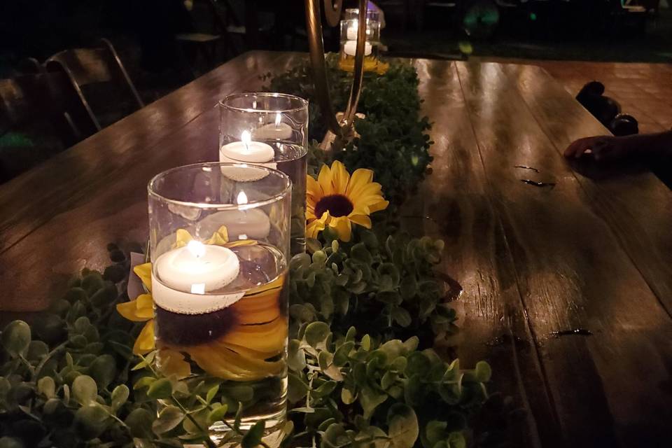 Sunflowers & Votives