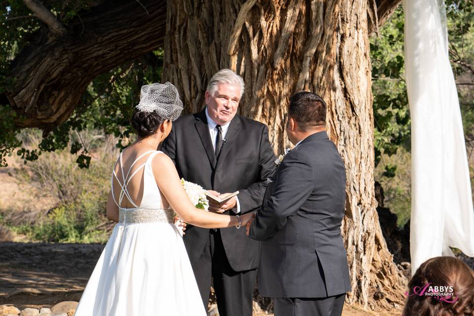 Couple doing thier vows