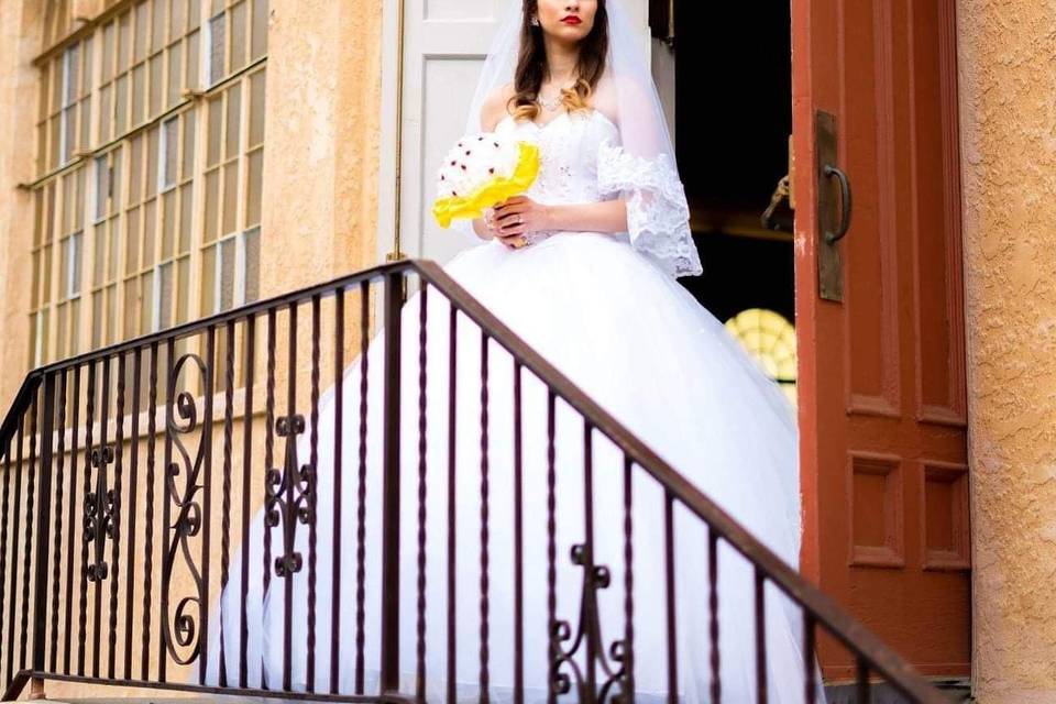 Bride on Stairs