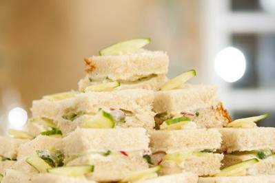 Perfect for a wedding luncheon, watercress tea sandwiches.