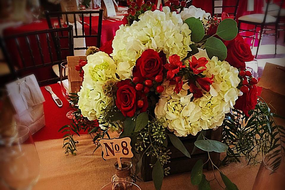 Colorful centerpieces