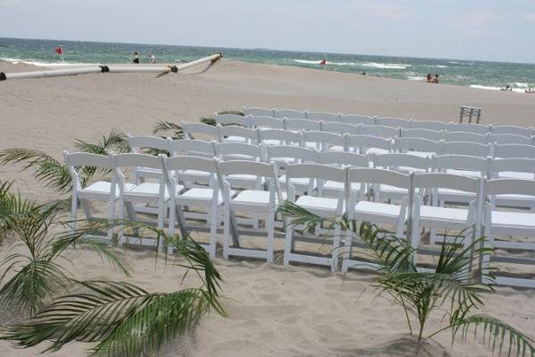 Chairs set up