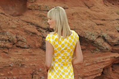 Zoe Dress in Yellow Dots