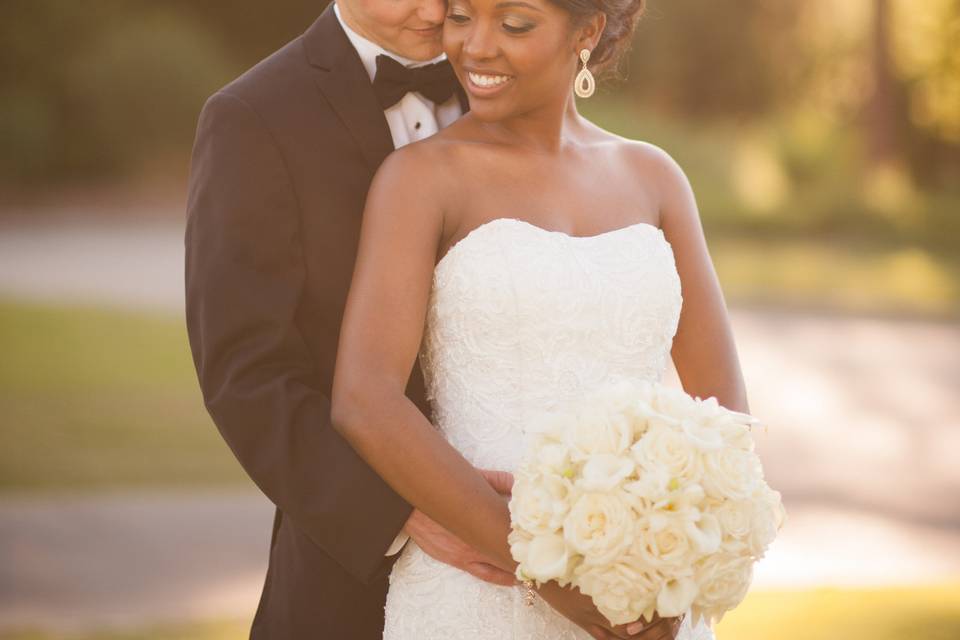 The groom and bride