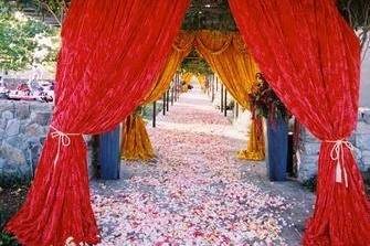 A rehearsal dinner grand entrance.