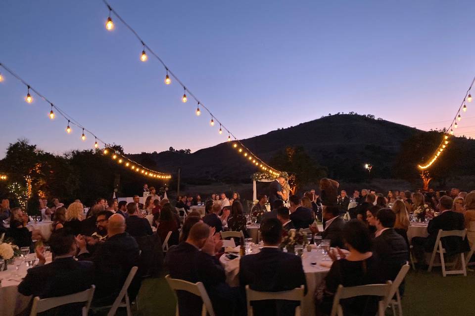 First dance at sunset