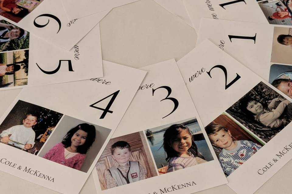 The cutest table numbers!!