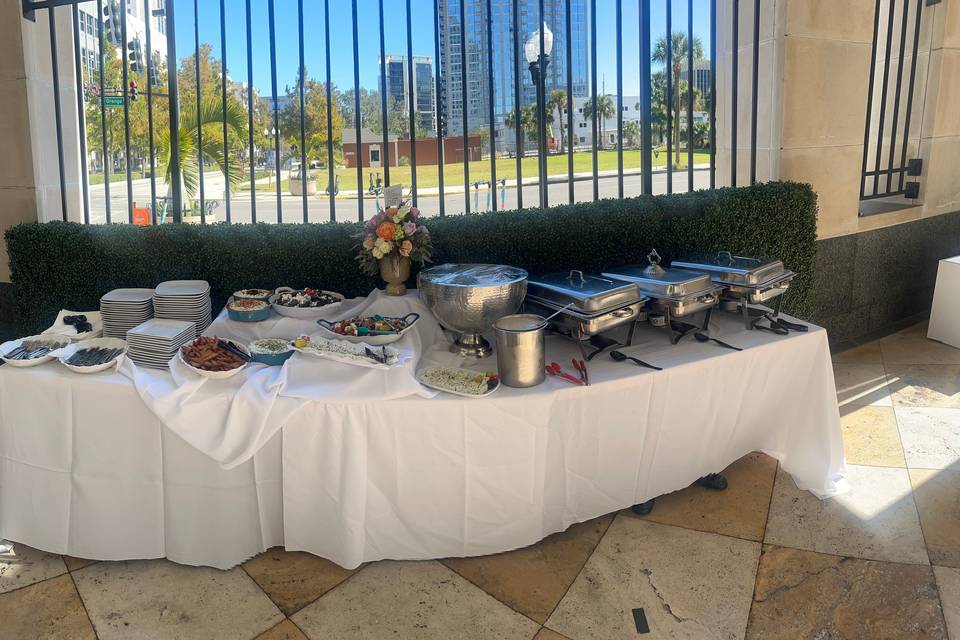 Buffet Style Outdoor Reception