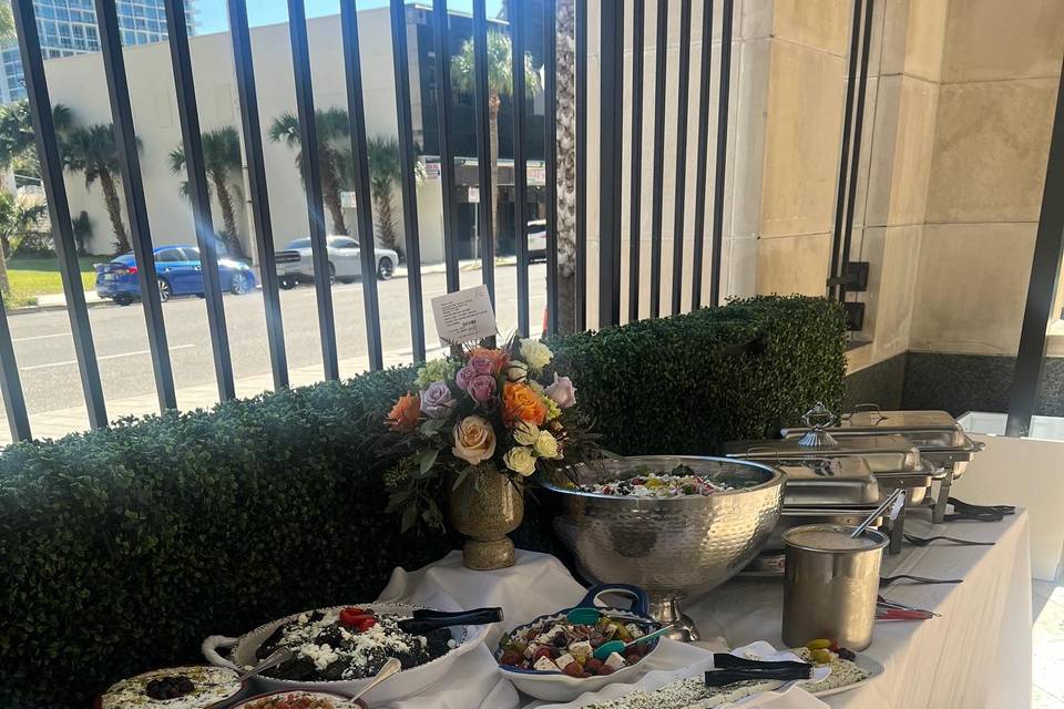 Buffet Style Outdoor Reception