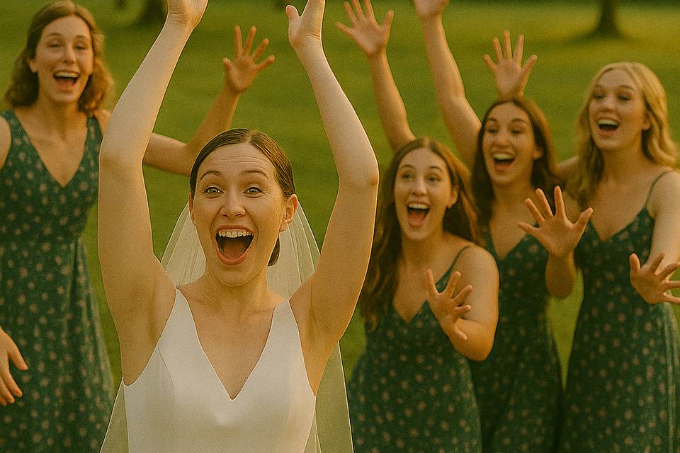 Bride Bouquet Toss