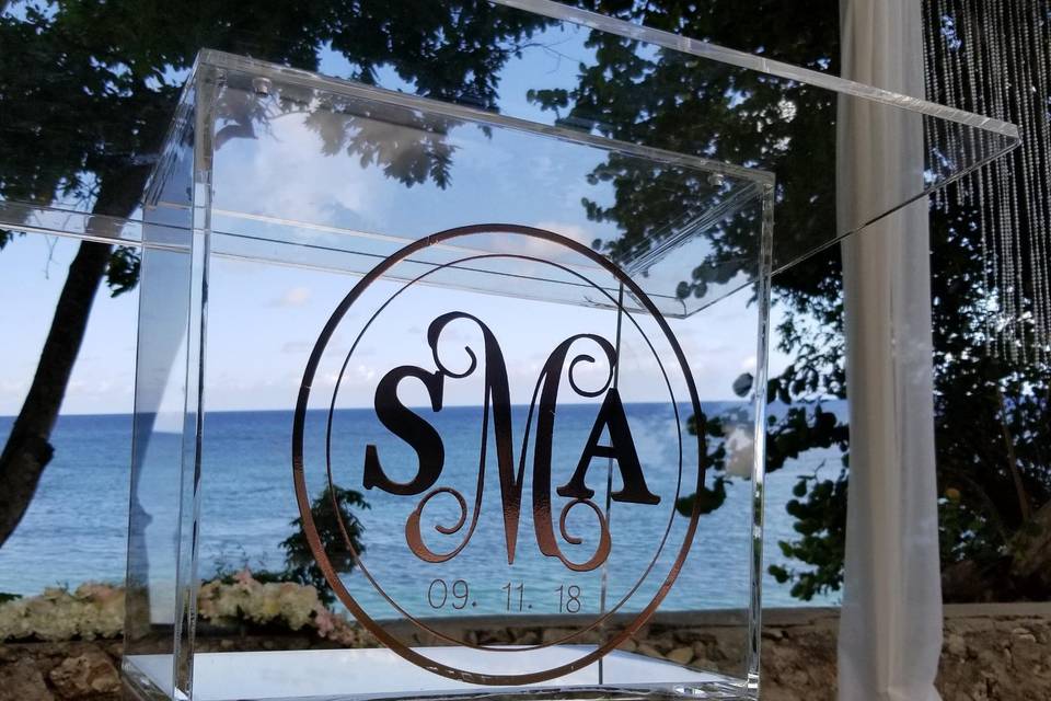 Acrylic Podium with Monogram