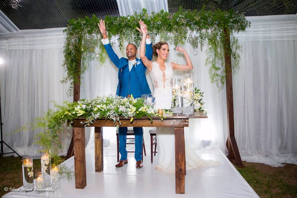 Sweetheart Table and Backdrop