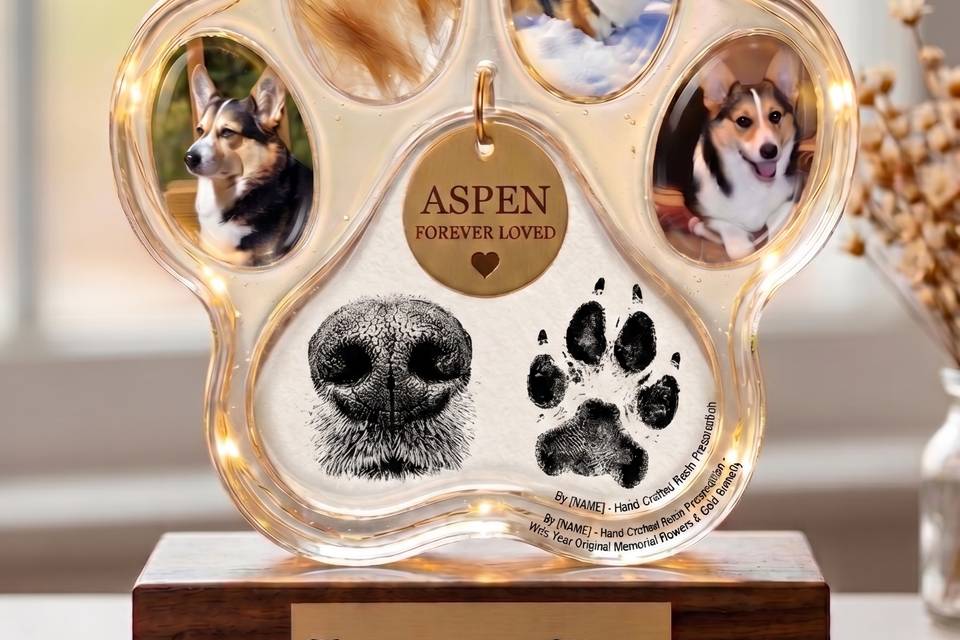 Pet Memorial Resin Paw